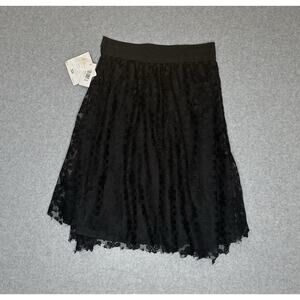 lularoe lola skirt xs Black Flower Pattern Midi Skirt New With Tags